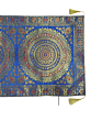 Premium Banarasi Brocade Silk Table Runner -Ethnic Mandala Design  16 x 72 inches - 6 Ft Long - Turquoise blue
