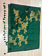 Pure Linen Dyed Saree with Computer Embroidery