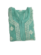 Nidhi Georgette Chikankari Kurti Green