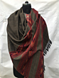 Brown color Kullu shawl teen patti design 