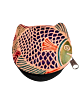 Colorful Fish Design Genuine Leather Shantiniketan Small Coin Purse