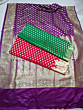 Purple Banarasi silk saree