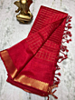 Elegant Kota Mangalagiri Silk Saree with Golden Zari Border & Blouse Piece