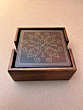 Handcrafted Tarkasi Rosewood Coaster Set 4