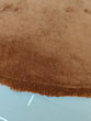 Handmade Round Tufted Rug | Brown Plush Minimal Carpet