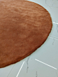 Handmade Round Tufted Rug | Brown Plush Minimal Carpet