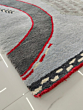 Modern Abstract Tufted Rug | Grey Road Pattern Area Rug | Handmade Kids Playroom Rug | Soft Carpet for Bedroom Living Room Decoration