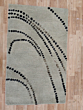 Hand Tufted Modern Area Rug | Beige Abstract Dotted Line Rug | Minimalist Living Room Carpet | Soft Contemporary Home Decoration