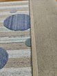 Modern Tufted Area Rug | Geometric Circle Pattern Rug | Handmade Wool Rug | Neutral Beige Blue Green Carpet