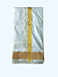 Silk Dhothi with Golden Zari Border | 50 Kuligai