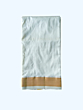 Silk Dhothi with Golden Zari Border | Cream | 50 Kuligai Border size 