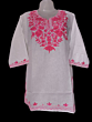 women embroided pure cotton short kurti