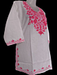 women embroided pure cotton short kurti