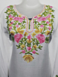 Women Embroidered Pure Cotton  white Straight long  Kurti