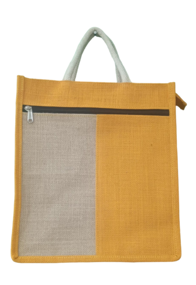 Handmade Eco-Friendly Jute Shopping Bag | 16 Inch x 14 Inch Width