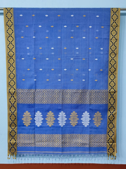 Bengal Tangail Saree | Blue