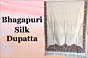  Bhagapuri Silk Dupatta with Handmade Madhubani Painting