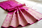 Pure Handloom Banarasi Katan Silk | Pink