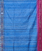 Blue Pink Sambalpuri Handwoven Ikat Border Design Tussar Silk Saree SFTSAR1207
