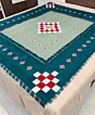 Green Beige Sambalpuri Handwoven Cotton Double Bed Sheet SMCBED1276