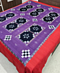 Purple Red Sambalpuri Handwoven Cotton Double Bed Sheet SMCBED1278