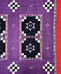 Purple Red Sambalpuri Handwoven Cotton Double Bed Sheet SMCBED1278