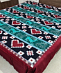 Multicolour Sambalpuri Handwoven Cotton Double Bed Sheet SMCBED1279