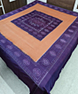 Purple Sambalpuri Handwoven Cotton Double Bed Sheet SMCBED1283