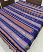 Brown Sambalpuri Handwoven Cotton Double Bed Sheet SMCBED1285