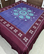 Purple Sambalpuri Handwoven Cotton Double Bed Sheet SMCBED1287