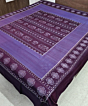 Purple Sambalpuri Handwoven Cotton Double Bed Sheet SMCBED1290