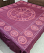 Purple Sambalpuri Handwoven Cotton Double Bed Sheet SMCBED1296