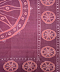 Purple Sambalpuri Handwoven Cotton Double Bed Sheet SMCBED1296