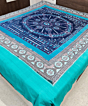 Blue Sambalpuri Handwoven Cotton Double Bed Sheet SMCBED1298