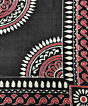Black Sambalpuri Handwoven Cotton Double Bed Sheet SMCBED1300