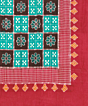 Green Sambalpuri Handwoven Cotton Single Bed Sheet SMCBED1308