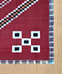 Maroon Sambalpuri Handwoven Cotton Single Bed Sheet SMCBED1310