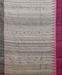 Beige Pink Sambalpuri Handwoven Dolabedi Tussar Silk Saree SFTSAR1387