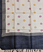 Beige Black Handwoven Tussar Silk Dupatta SFTDUP1401