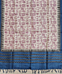 Beige Blue Handwoven Tussar Silk Dupatta SFTDUP1402