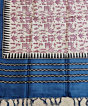 Beige Blue Handwoven Tussar Silk Dupatta SFTDUP1402