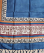 Blue Beige Handwoven Tussar Silk Dupatta SFTDUP1404