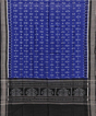 Blue Black Sambalpuri Handwoven Single Ikat Cotton Dupatta SFCDUP1446