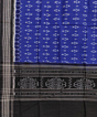Blue Black Sambalpuri Handwoven Single Ikat Cotton Dupatta SFCDUP1446