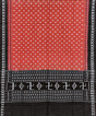Rust Black Sambalpuri Handwoven Single Ikat Cotton Dupatta SFCDUP1451