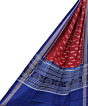 Maroon Blue Sambalpuri Handwoven Single Ikat Cotton Dupatta SFCDUP1469
