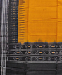 Yellow Black Sambalpuri Handwoven Single Ikat Cotton Dupatta SFCDUP1470          