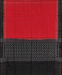 Red Black Sambalpuri Handwoven Single Ikat Cotton Dupatta SFCDUP1471