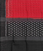 Red Black Sambalpuri Handwoven Single Ikat Cotton Dupatta SFCDUP1471