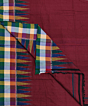 Maroon Sambalpuri Handwoven Ikat Cotton Dhoti Gamuchha SFCJOD1473
